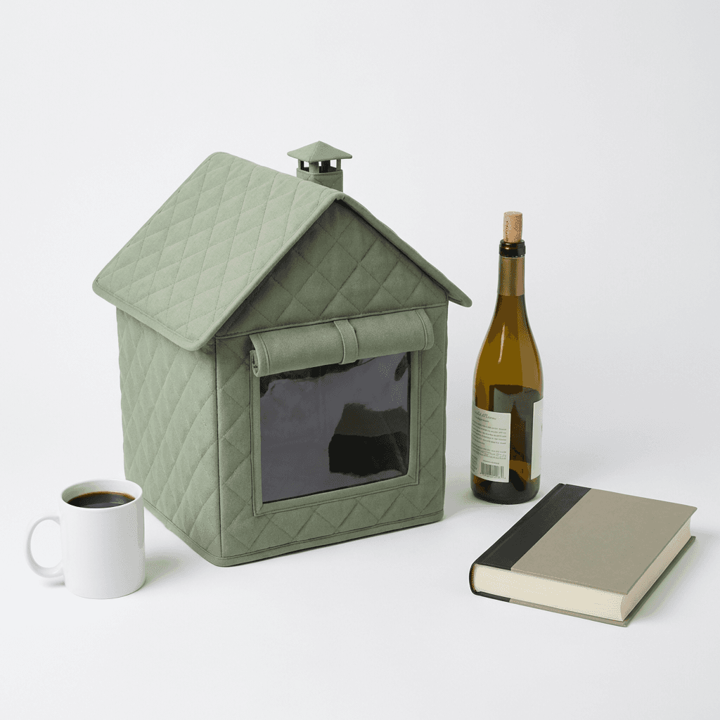 Sh-Room product photo with coffee mug and wine bottle